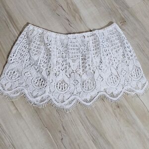 Miguelina Lace Off-Shoulder Bandeau Capelet White NWT Resort Boho Bridal